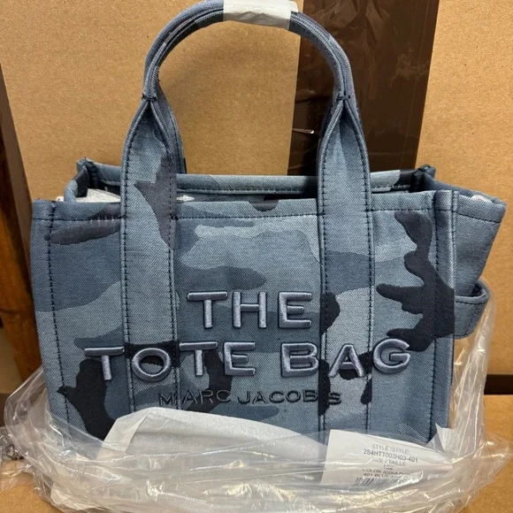 Marc Jacobs The Camo Jacquard Small Tote Bag - Blue - Picture 9 of 13
